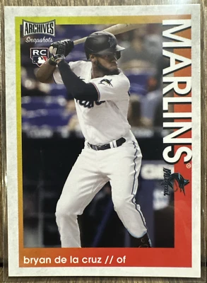 2022 Topps Archives Snapshots Bryan De La Cruz RC Rookie Baseball Card Marlins - Image 1 of 2