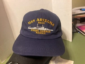 Vintage USS Arizona BB39 Pearl Harbor Hawaii Snapback Hat Made In The USA - Picture 1 of 8