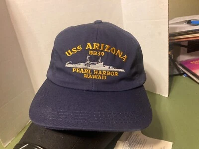 De colección USS Arizona BB39 Pearl Harbor Hawaii Snapback Sombrero Hecho en EE. UU. Foto 1 de 4