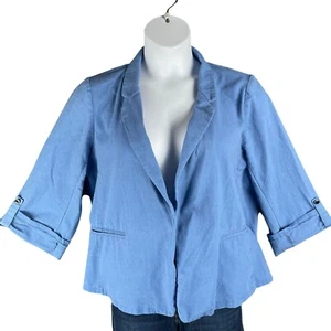 Love University Blazer XXL Linen BLend Work Office Capsule Everyday Minimal Corp - Picture 1 of 11