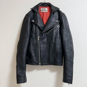 Acne Studios Leather Rider Jacket Black Suede Men’s Size 44 Good From Japan F/S - Picture 1 of 17