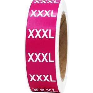 Berry XXXL Size Strip Labels for Retail Shirts, 1.25 x 8″ Rectangle, 125 Total - Picture 1 of 1