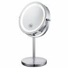 Lighted Makeup Mirror - 7" LED Vanity Mirror 10X Magnifying Double Sided 