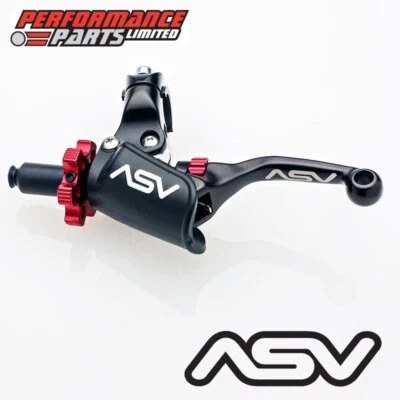 ASV F4 Black Short Clutch Lever with Pro Perch for Honda XR200 / R 2001 - Image 1 of 4