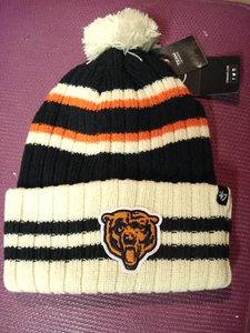 '47 NFL CHICAGO BEARS Legacy Knit Hat Cuff Pom. Caleb - Picture 1 of 5