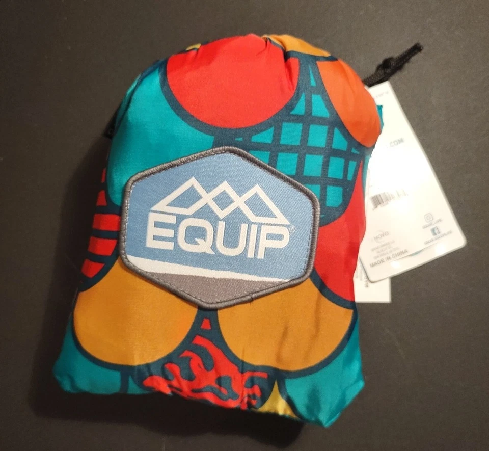 equip One Person Travel Hiking 1.2lb Hammock 400lb Weight Capacity Colorfull