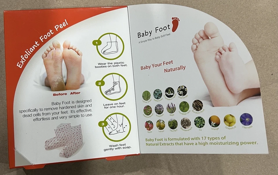 Pie de bebé - Exfoliación profunda exfoliación original del pie - Aroma a lavanda fresca 1 par Foto 1 de 3