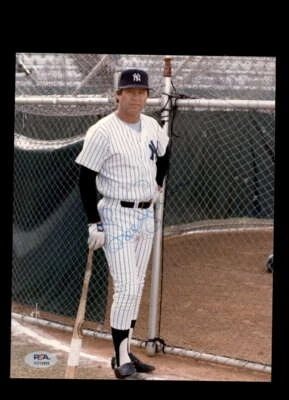 Foto autógrafa firmada por ADN de Bobby Murcer PSA 8x10 Yankees Foto 1 de 2