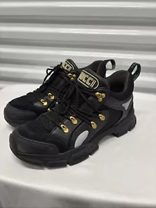 Gucci Mens Flashtrek Journey Black Leather Hiker Chunky Boot Sneakers G Size 9.5 - Picture 1 of 10