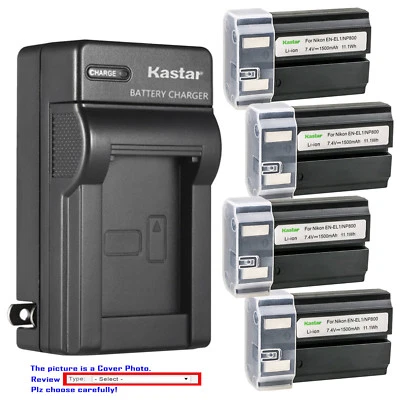 Cargador de viaje a batería Kastar para cámara Nikon EN-EL1 MH-53 y Nikon Cooipix 4300 Foto 1 de 4