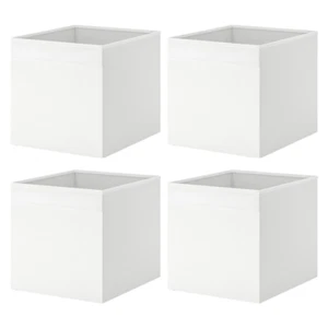 4x Storage Box Fabric Boxes Decorative Storage Box Heart Patterned Kallax Boxes - Picture 1 of 5