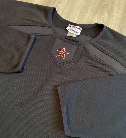 Houston Astros Majestic Authentic Black Therma Base Pullover Men's XL Star Logo Cover