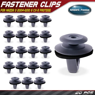 Clip de retención de moldura basculante de 12 mm de doble cabezal para Mazda 3 6 CX-3 Protege 20 piezas Foto 1 de 4