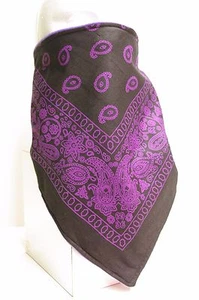 Leichte Rückseite schwarz lila gefüttert Bandana Motorrad Ski Gesichtsmaske - Bild 1 von 1