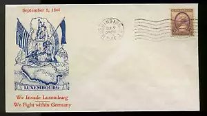 WWII PATRIOTIC -US IVADES LUXEMBURG 9/9/44 FIDELITY SHERMAN #6955 - Picture 1 of 1