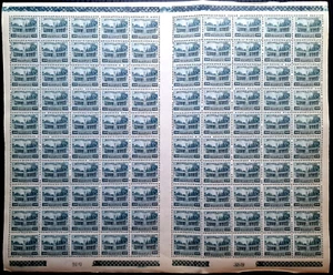 Mexico 1934 MNH Monument 100 Stamps Full Sheet SC $100.00 - Picture 1 of 4