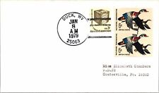 NOVELTY POSTMARK MATCHING POSTAGE ON PERSONAL MAIL ITEM DUCK WEST VIRGINIA 1979