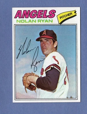 1977 年 Topps 棒球 ~ 卡 #650 ~ Nolan Ryan Angels 名人堂 (a) ~ 近乎完好/完好 — 第 1/2 张图片