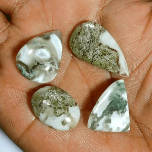 51.20Cts Natural Lodolite Quartz Mix Shape Cabochon Loose Gemstone 4pcs Lot - Picture 1 of 3
