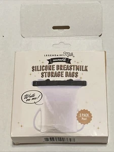 Silicone Breast Milk Storage Bag 8 oz- Reusable Milk Collector Freezer Bag - Picture 1 of 9