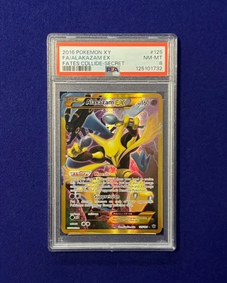 PSA 8 Alakazam EX #125 XY Fates Collide Secret 2016 Pokemon - Image 1 of 3