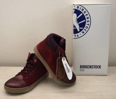 Birkenstock 1007215 女孩尺寸 C12 Plum 紫色皮革 Bartlett 儿童运动鞋 150 美元 — 第 1/4 张图片