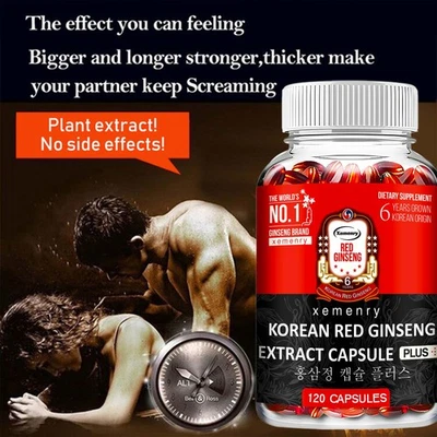 Korean Red Ginseng Extract - Testosterone Booster, for Energy, Stamina & Focus - Image 1 of 4