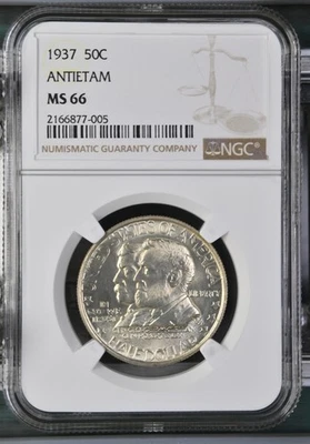 1937 Classic Commemorative Battle of Antietam Anniversary NGC MS-66 ANTIETAM - Image 1 of 2