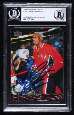 BAS 1996-97 Upper Deck The Game in Pictures Dennis Rodman #169 BGS Authentic HOF - Image 1 of 2
