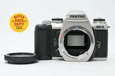[CLA'd Mint] Pentax MZ-3 35mm SLR Film Camera Silver (Gears Replaced!) Body cap - Image 1 of 4