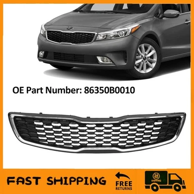 Front Upper Grille Grill Fit For 2017 2018 Kia Forte Sedan LX SX 86350B0010 - Image 1 of 4