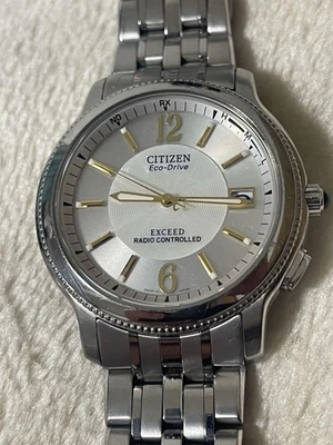 Orologio Citizen Exceed Eco-Drive in acciaio inossidabile argento testato oro... - Immagine 1 di 4