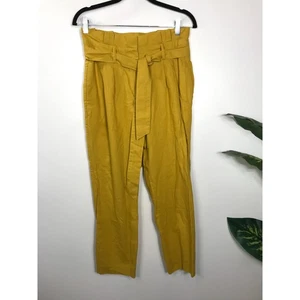 Boden Women's 6 Straight Leg Paper Bag Tie Waist Pants Linen Blend Office Simple - Picture 1 of 9