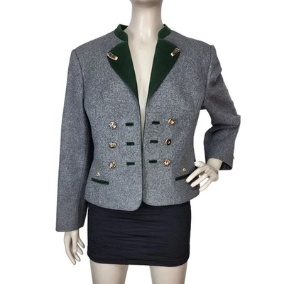 Vintage 60s Trachtenecht Tofana Thalhammer 100% Wool Blazer Antler Buttons NEW - Image 1 of 4