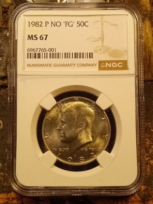 1982-P Kennedy No "FG"  NGC MS67 ! - Image 1 of 3