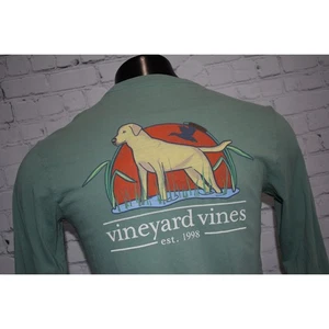 Camiseta Vineyard Vines Para Hombre Adolescente Talla XS Perro Labrador Caza Verde - Imagen 1 de 9