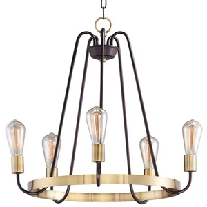 Maxim 11735 Bronze/Brass Haven 5-Light 24"W Chandelier - Picture 1 of 11