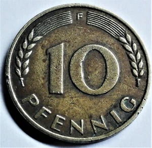 BRD 10 Pfennig 1949 F - Bank deutscher Länder - vz / xf & Kapsel - Bild 1 von 3