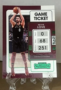 2021-22 CONTENDERS NBA GAME TICKET KEVIN LOVE #8 **GREEN** - Picture 1 of 2