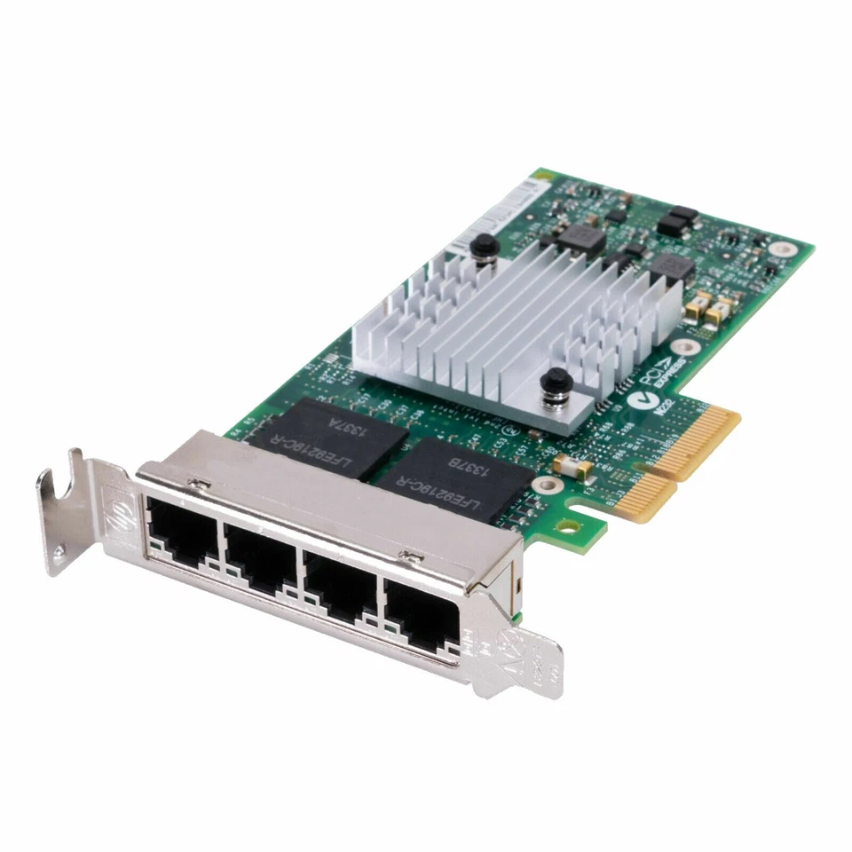 HP 593743-001 NC365T Quad Port Ethernet Server Adapter - Low Profile 593722-B21 - Image 1 of 1