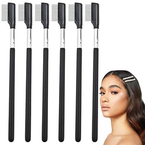 6 Pack Metal Eyelash Comb Eyelash Separator Tool Eye Lash Grooming Comb Stain... - Picture 1 of 7