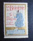 rare old Cinderella poster stamp advertising La Boheme Puccini Opera