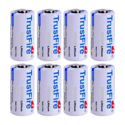 8pcs Trustfire 1400mAh CR123A Lithium Batteries 3V Battery 3.0V Cell For Camera - Image 1 of 4