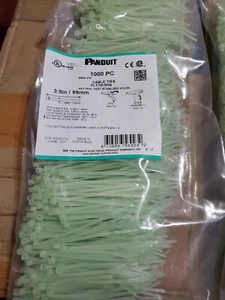 (1000 Piece) Panduit Cable Ties 99mm x 2.5mm 3.9" x .098" PLT1M-M39 - Picture 1 of 2