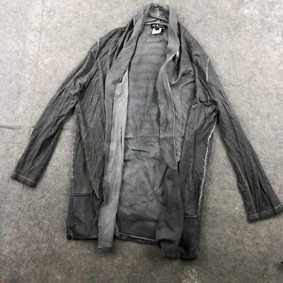 Cárdigan Angel Apparel para mujer grande gris frente abierto suéter manga larga Foto 1 de 4