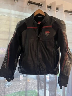 Ducati Corse C4 Leather Motorcycle Riding Jacket by Dainese Men's Size 50 - Image 1 of 4