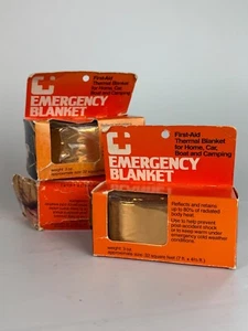 Lot of 3 Pack SPACE Brand Emergency Survival Blanket First Aid Thermal Blanket - Picture 1 of 4
