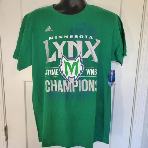 Adidas Minnesota Lynx 3 Times Champion Basketball WNBA Green Shirt Size Large Cover