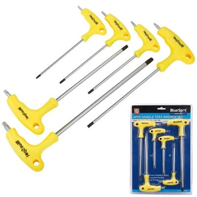 BlueSpot 6Pc Long Star Torx Allen key Set Magnetic T10 - T40 T Handle Keys - Image 1 of 3