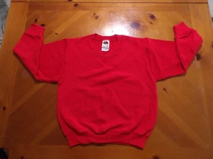 NWOT Fruit Of The Loom Youth's Red Long Sleeve Sweatshirt Size 10/12 - Picture 1 of 7